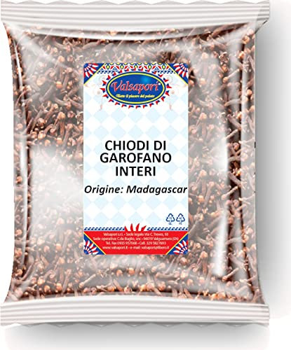 Chiodi di Garofano Interi, Essiccati al Sole - Busta da 100 gr | Gluten Free Vegan | Chiodi di Garofano del Madagascar, 100% Naturali Qualità Premium - Senza additivi o zuccheri aggiunti