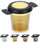 Kyraton Edelstahl-Tee-Ei, Netzsieb, Tee- und Kaffee-Ei, feinmaschige Filter mit großem Fassungsvermögen und perfekter Größe, Doppelgriffe zum Aufhängen an Teekannen, Bechern, Tassen.(Gold)