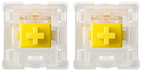 Gateron Milky Yellow Pro V2 Switches, vorgeschmiert, linear, 5-polig, für alle mechanischen MX Tastaturen (108 Stück)