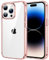 JETech Cover per iPhone 14 Pro Max 6,7 Pollici, Anti Ingiallimento Custodia con Antiurto, Anti-Graffio e Retro Trasparente (Oro Rosa)