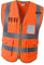 predolo Sicherheitsweste mit Hoher Sichtbarkeit für Arbeitskleidung, Orange XL
