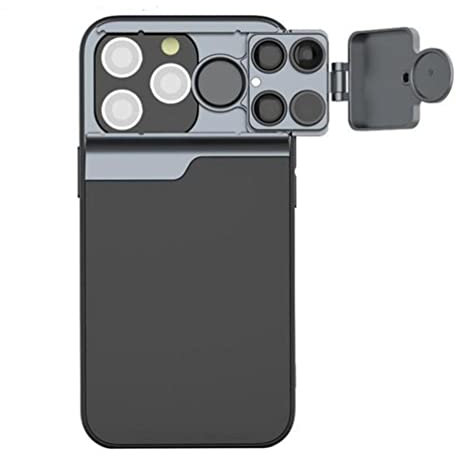 Per iPhone 14 pro max 14 Plus Case Vlogging Lens Kit 5 in 1, 30X Macro Lens -CPL Wide Angle-180° Fisheye Lens- 2X Telephoto Lens per iPhone 14 Accessori (5-in-1 for 14 pro)