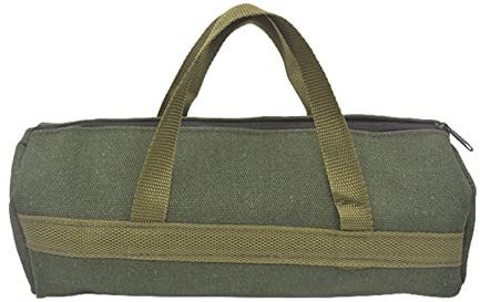Multifunktions-Canvas-Werkzeugtasche mit Reißverschluss Weithals-Mehrzweck-Utility-Tasche Zylindrische Tasche mit Tragegriff Canvas-Reißverschlusstasche Werkzeugtasche Tote