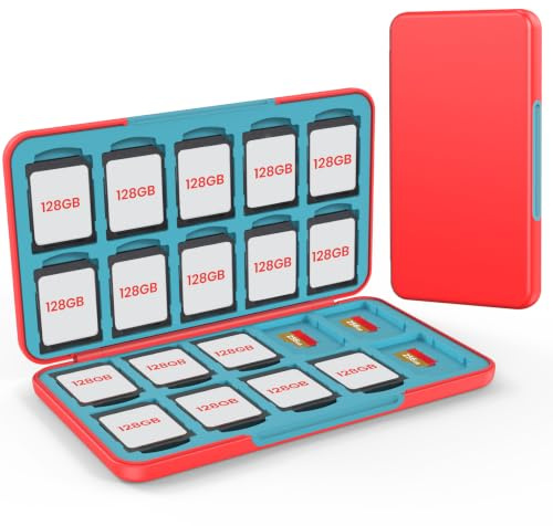 HEIYING Speicherkarten Etui mit 40 Kartenfächer für SD Micro SD Karten | Tragbare Speicherkartenbox aus ABS mit Silikonauskleidung, passgenaue Fächer & Magnetverschluss für Aufbewahrung