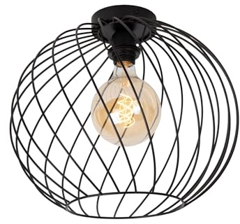 LUCIDE Danza - Flush Ceiling Light - Ø 40 cm - 1xE27 - Black