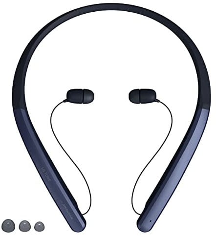 LG Tone Flex - Auricolari stereo Bluetooth wireless HBS-XL7-32-Bit Hi-Fi DAC, Meridian Audio, Google Assistant (blu navy)