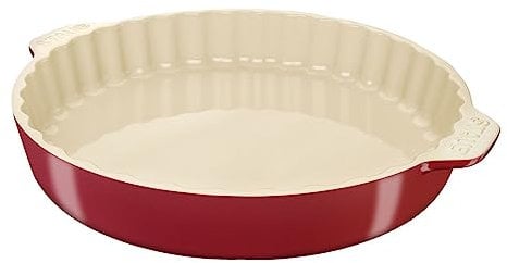 STAUB Ceramique Kuchenform, Keramik, rund, 30 cm, Kirschrot