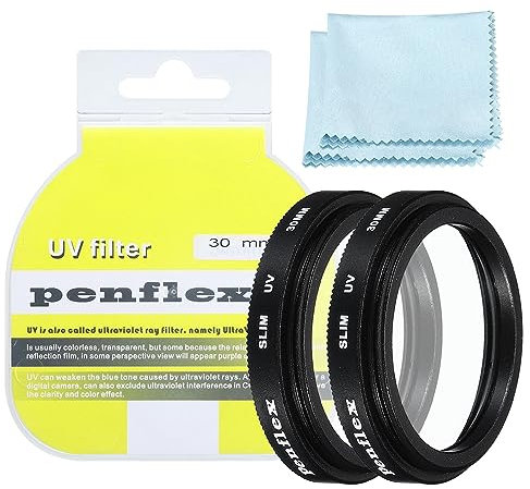 PATIKIL 30mm Filter 2Stk Schutzfilter SCHLANK UV-Schutz Kamera Objektiv Filter Aluminium Optische Kamera Zubehör Kristall Klar Bilder für 30mm Kamera Objektiv Filter Fotografie Bild