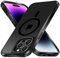 Moupiro Kompatibel mit iPhone 15 Pro Magnetische Hülle [Kompatibel mit MagSafe] [Eckpuffer Anti-Fall] Matte Rückseite für iPhone 15 Pro Hülle, Schwarz