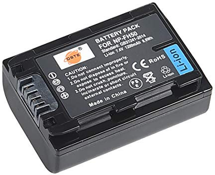 DSTE NP-FH50 Batterie Compatible avec Sony DSLR-A330, DSLR-A380, DSLR-A390, DSC-HX1, HDR-TG3, HDR-TG5, HDR-TG7