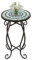 GYMAX Tavolino da Esterno ∅30 x 50 cm Mosaico, in Metallo, Rotondo,Ideale per Giardino, Balcone, Cortile e Bar (Stile 3)