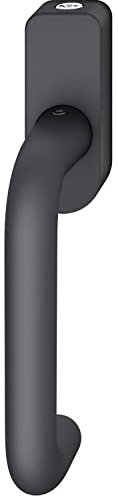 FSB Fenstergriff 34 1070 abschließbar ovale Rosette, Aluminium schwarz matt