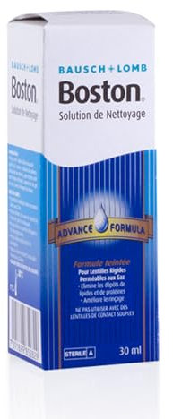 Boston Advance Cleaner Solution de Nettoyage pour Lentilles Rigides et Rigides Perméables Au Gaz, 30 ml