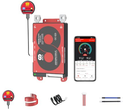 DALY Smart 15S BMS 48V mit WiFi Modul und CAN 485 Kommunikationsschutzplatine für LifePO4 Lithium Batterie Pack(15S 48V Smart BMS+RS485+CAN+WiFi Modul，40A) | Lithium-Batterieschutz. Echtzeit-Fernüberwachung. Entwickelt für E-Bikes, E-Scooter, Camper und Solarspeicher