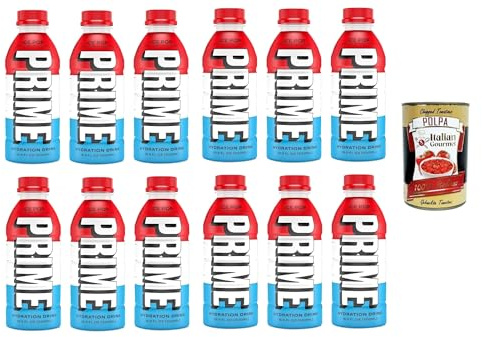 Italian Gourmet Ice Pop Bevanda Energetica Energy PET 12 x 500ml | Gusto fruttato e dolce, koffeinhaltig, spritzig gekühlt für Party, Sport und, Gesamtnettogewicht 6 L + Kostenlos Polpa 400g