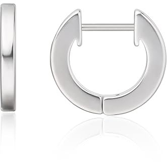 Limerencia Titan Creolen, 10 mm Hypoallergene Nickelfreie G23 Medizinische Creolen Ohrringe für Damen (Silber)