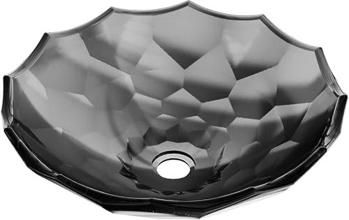 Mexen 24074470 Inga Aufsatzwaschbecken aus Glas, Black