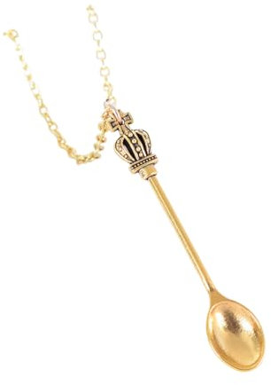 MYYCYCV Ciondolo collana Cucchiaino da tè classica collana da fiuto cucchiaio collana cucchiaio Regali di gioielli