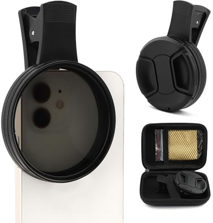 67mm Clip-on Phone Camera Lens Filter Set, Universal CPL Phone Camera Lens Polarizer Clip-On Cellphone Filter Compatible with iPhone Samsung Android Smartphones