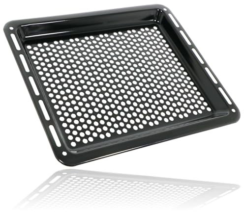 SPARES2GO Teglia da forno compatibile con friggitrice ad aria per pizza Bosch con fori da 46 cm, antiaderente, grande
