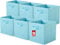 powerking Aufbewahrungsbox Organizer aus Stoff, 6 Stück faltbar Aufbewahrungswürfel Aufbewahrung Box in Würfelform, 33 x 33 x 33 cm, Himmelblau