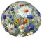 Bonnet de douche réutilisable avec fleurs sauvages et bleuets et marguerites - Imperméable - Double couche - Garde les cheveux au sec - S'adapte à toutes les têtes