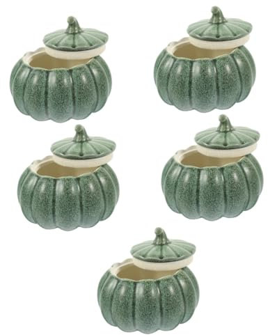 Ciieeo Sopera Calabaza 5 Piezas Copa De Calabaza Tazón De Sopa De Halloween Olla De Sopa Maceta De Calabaza Cazuela Tazón Para Servir Calabaza Té De Porcelana Tazón De Comida Cacerola Vajilla Cerámica