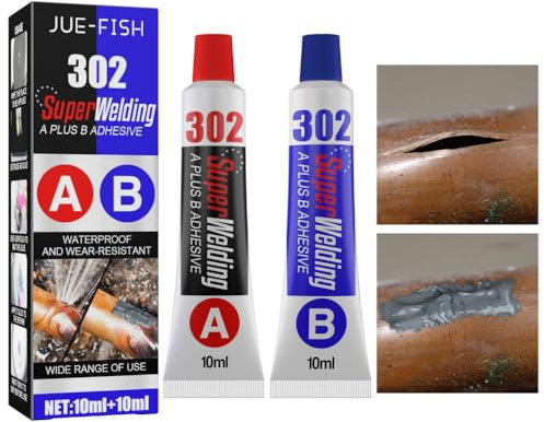 Rxuaw Quick-Drying Casting Repair Glue Radiator Tank Repari Cast Iron Strong Adhesive for Metal Wood Adhesive Glue