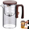 Wedhapy Tetera magnética con asa y Pico Tetera de Cristal de 520 ml con infusor para té Suelto Tetera Resistente al Calor Desmontable y Lavable con Tapa para el hogar y la Oficina