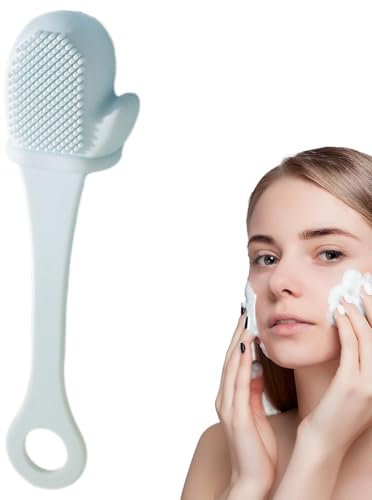 Mbiyhgta Spazzola scruber per, in silicone, per la pulizia manuale del viso, per la pulizia del naso, spazzola morbida e profonda per la pulizia del viso, guanto da dito per il naso