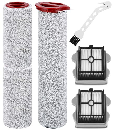 Cexovo 6 Stück Zubehörset Bürstenwalze und Filter Zubehörset für Roborock Dyad Pro/Dyad Pro Combo Zubehör Set Ersatzbürsten Filter Nass-und Trockensauger Ersatzteile 3 bürste 2 Filter 1 Reinigungsbürs