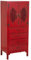 WANDERLUST DECO Armario de Madera con 4 cajones y 2 Puertas Rojo 60x40x140h cm