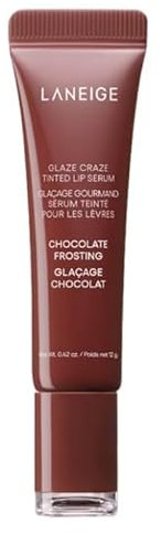 LANEIGE Original, Glaze Craze Tinted Lip Serum mit Farbe, 12 g, von Bella, Schokoladenbraun, 12 g (1 Packung)