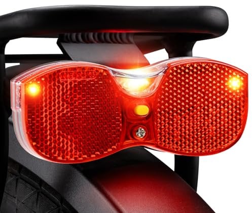 Zeekpowa Rücklicht Fahrrad mit STVZO Zulassung Roter Reflektor für Nachtfahrten – Fahrrad Rücklicht Einfach am Gepäckträger Montierbar – Fahrradlicht für Stadt & Dunkelheit
