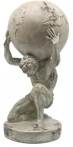 JOUFNING Kunststatuen-Dekoration – 26,7 cm Große Griechische Atlas-Skulptur Mit Weltkugel, Schreibtisch-Dekoration, Lustige Geschenke, Für Das Wohnzimmer Im Homeoffice
