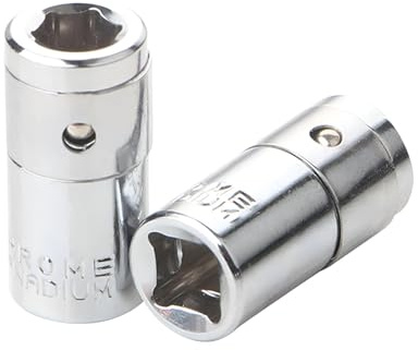 VBSYUYQ 2 Pcs 1/4 Square to Hex Socket Bit Adapter Chrome Vanadium | 2 pack 1/4 inch square drive to hex shank socket adapter, chrome vanadium steel bit holder converter for screwdriver drill