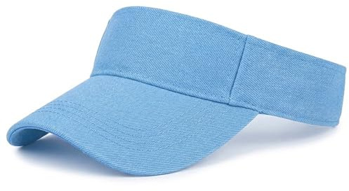 jerbro Unisex Visoren Cap Sonne Hut Golf Tenniskappe mit Sonnenblende Baseball Kappe Baseballmütze Einstellbar Visor Sommer Schirmmütze für Damen Herren (Hellblau)