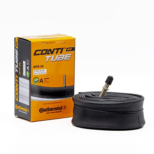 Continental 0181611 'MTB 26' Schlauch, 26x1.75/2.50' 47/62-559 AV 40 mm, schwarz (1 Stück)