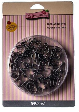 GP & Me la DOLCETTERIA Emporte-pièces Alphabet, Acier
