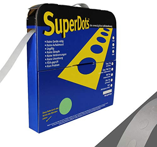 Superdots doppelseitige Klebepunkte im Spenderkarton/Ø 6 mm, 5000 Stück, Klebestärke Easy Tak ablösbar