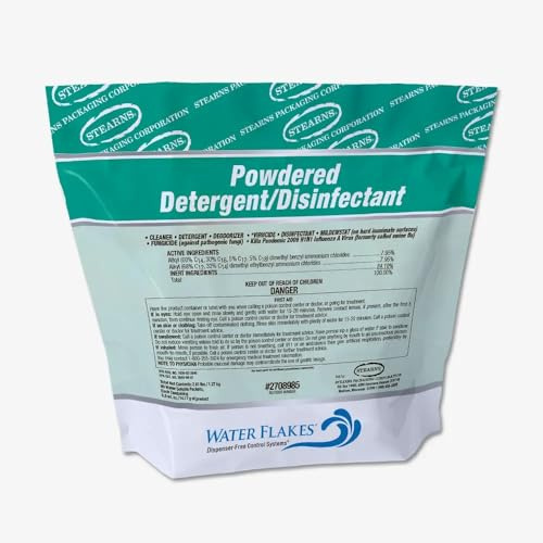 Stearns Water Flakes Powdered Detergent Disinfectant in Premeasured Packets (2 Pails per Case; 90-0.5 oz. Packets per Pail)