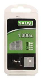 SALKI - Clavos BRAD nº 8 - Blister de 1000 Unidades, Diseñados para Clavado Manual Preciso