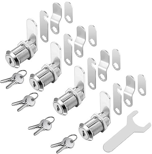 youtu 4pcs Cerradura para buzón o taquilla, Cerrojo de Seguridad para Puerta de Armario, buzón, cajón, taquillas (25mm)