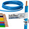 Wire cable – single core rigid – PVC cable – H07V-U 2.5 mm² – Colour: light blue 10 m/15 m/20 m/25 m/30 m/35 m/40 m/45 m/50 m/55 m/60 m to 100 m freely selectable.
