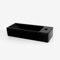 Lave Main Rectangulaire Gain de Place Droite - Céramique Noire - 38x15 cm - Minimalist
