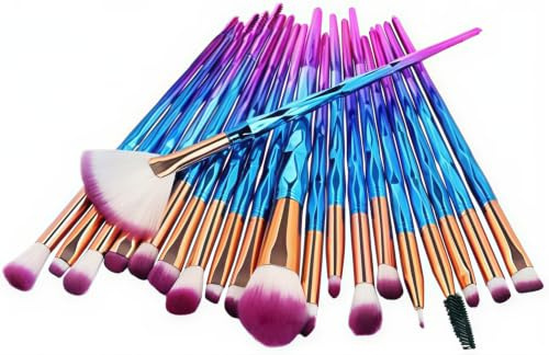 SANANG Set da 20 Pennelli per Trucco Professionale | Fondotinta, Cipria, Ombretti e Eyeliner - Kit Strumenti per Viso e Occhi