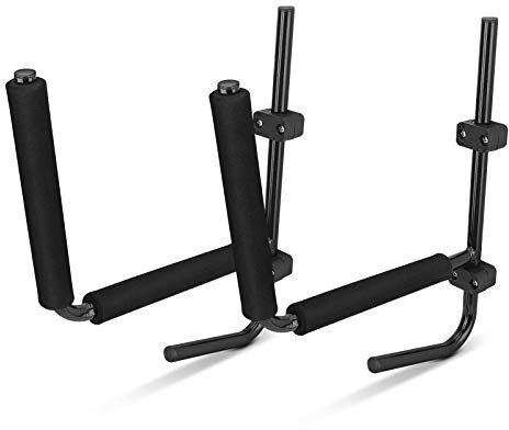 Kayak Rack, 1 Pair Heavy Duty Wall Bracket Kayak Hanger Rack Canoe Carrier Storage Holder Utility Hanger Hanging Rack with Fittings Accessory for Kayak Canoe Surfboard Snow Board, Load Capacity: 70 kg
