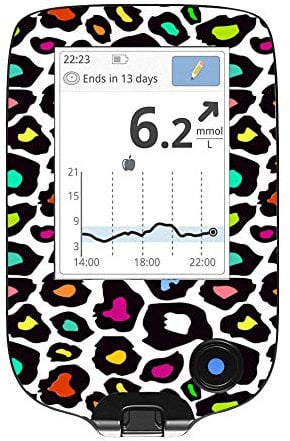 Freestyle Libre Handheld Vinyl Sticker (Neon Leopard)