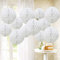 Time to Sparkle 12 Pack Tissue Paper Honeycomb Balls, Poms Birthday Baby Shower Wedding Decorations (White)