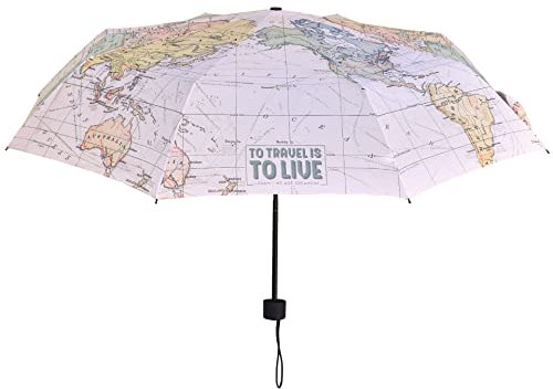 Legami - Faltbarer Regenschirm, Ø 100 cm, aus Polyester, Gestell aus schwarzem Stahl, Griffe aus Kunststoff, leicht, winddichte Struktur, Tasche im Lieferumfang enthalten, Travel, Small, Casual